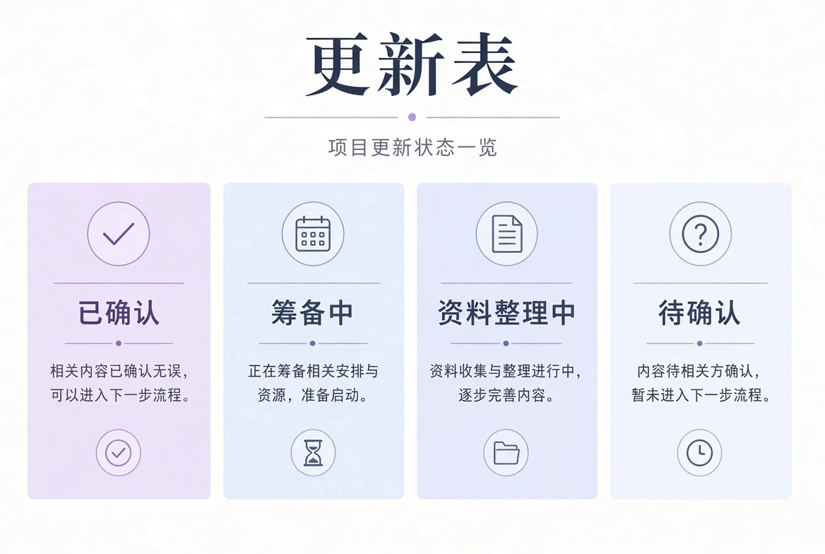 档期状态说明